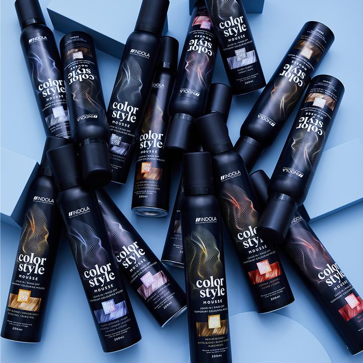 Image du produit Indola Mousse Color Style Rouge 200 ml (200 ml, Mousse coiffante)
