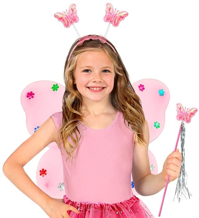 Produktbild Widmann Rosa Schmetterlings Set