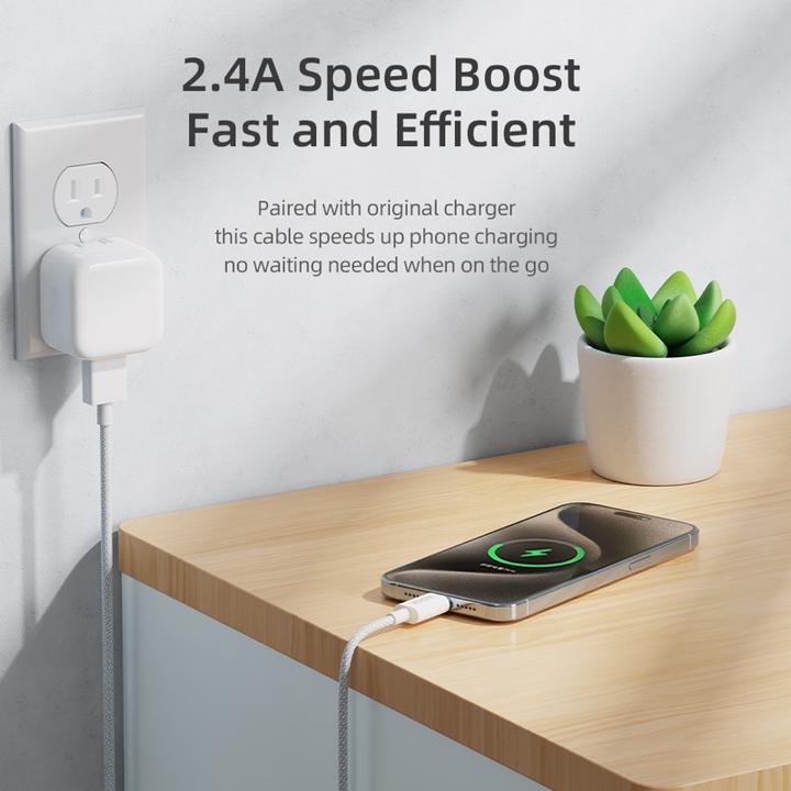 Image du produit Rock Z20 Flash Series 2.4A USB vers câble de charge Lightning (1 m)