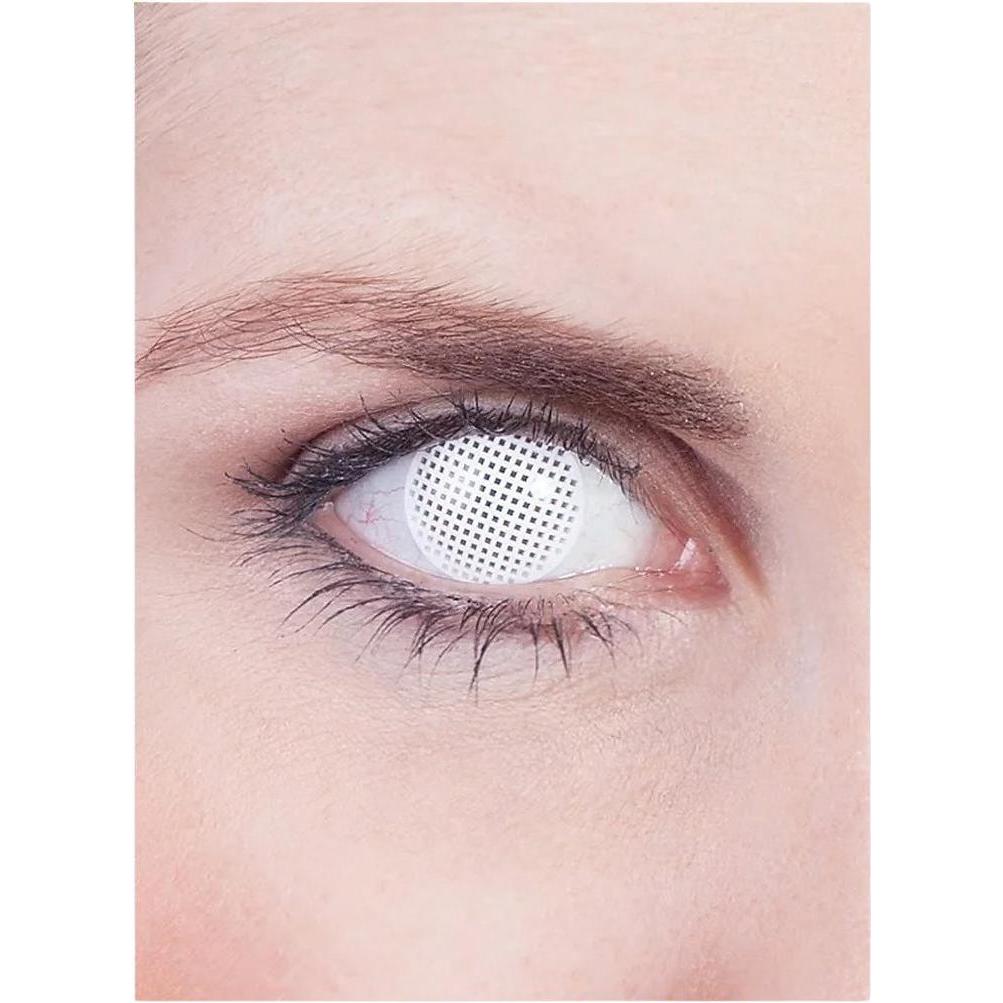 Metamorph, Farbige Linsen, Matrix Halloween Monatslinsen ohne Sehstärke (Weiss)
