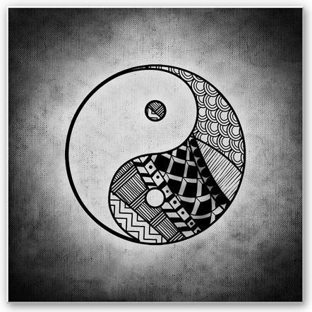 Actual product image Trenddeko Yin and Yang - square (20 x 20 cm)