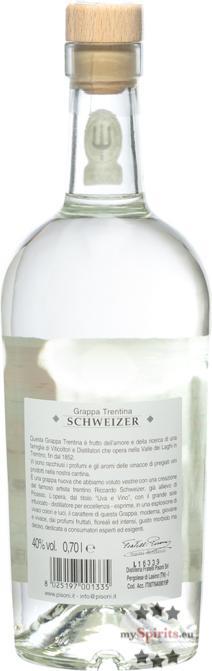 Produktbild Pisoni Riccardo Schweizer Grappa Bianca