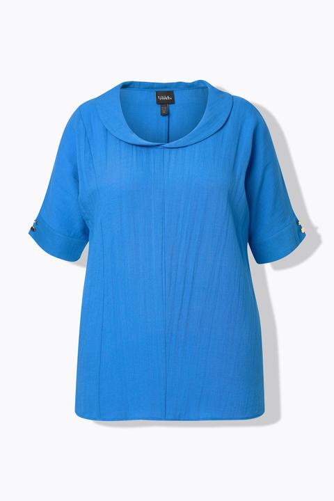 Produktbild Ulla Popken Bluse, Leinenoptik, Oversized, Tellerkragen, Halbarm (54, 56)