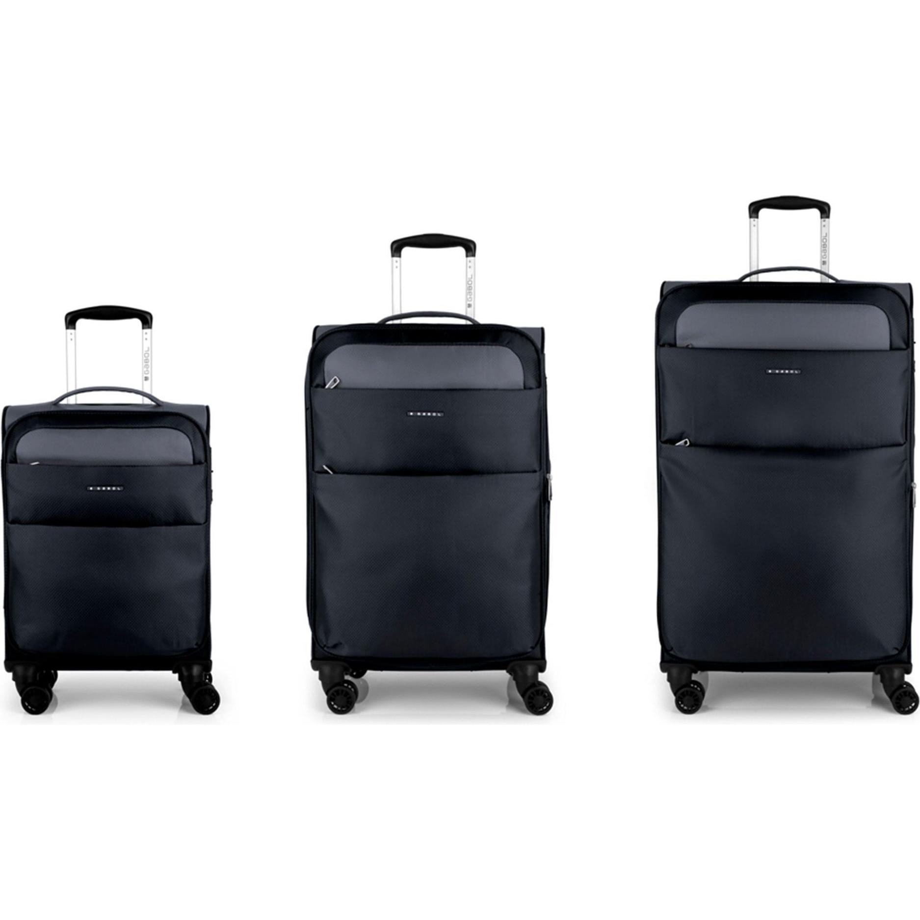Gabol, Koffer, Cloud 4 Rollen Kofferset 3-teilig mit Dehnfalte, Schwarz, (113 l, XL (ab 115l))