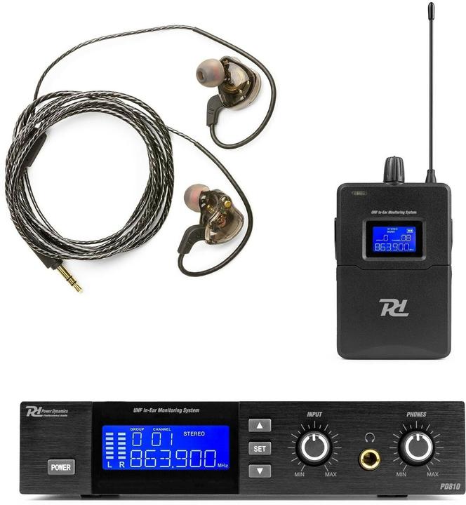 Power Dynamics PD810 - UHF Draadloos In Ear Monitorsysteem (Système intra-auriculaire)