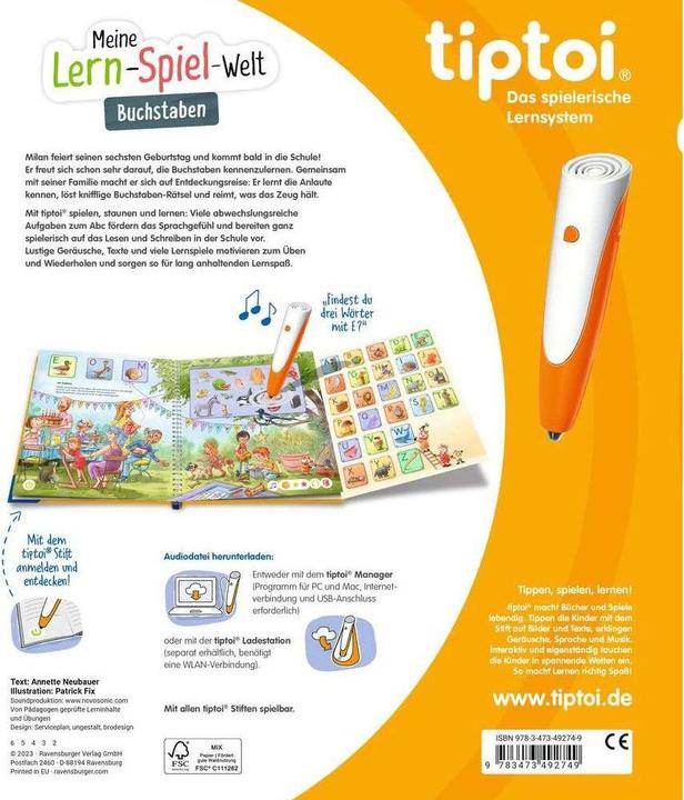 Produktbild tiptoi Buchstaben (Deutsch, Patrick Fix, Annette Neubauer, 2023)