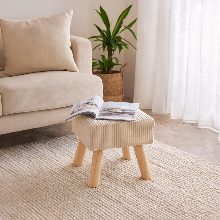 Image du produit Relaxdays Tabouret en corduroy