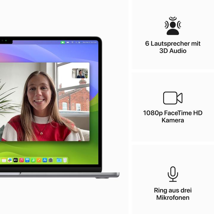 Image du produit Apple MacBook Air – 2024 (15", M3, 8 Go, 1000 Go, DE)