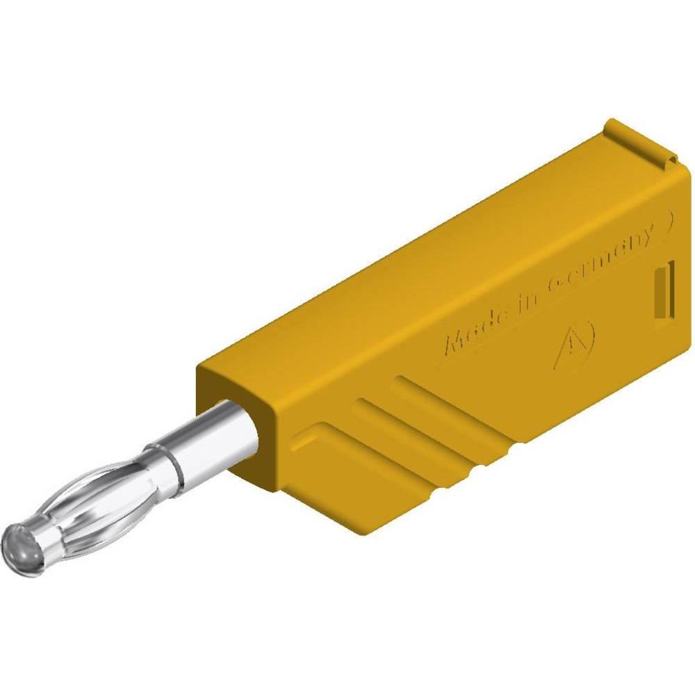 SKS Lamellenstecker Stecker, gerad, Elektronikkabel + Stecker, Gelb