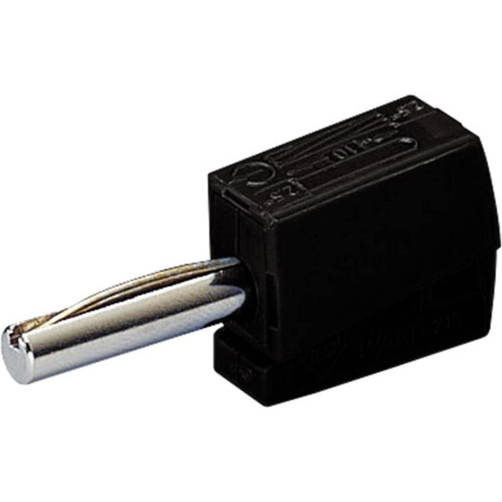 Wago Bananenstecker Stecker, gerade, Elektronikkabel + Stecker, Schwarz