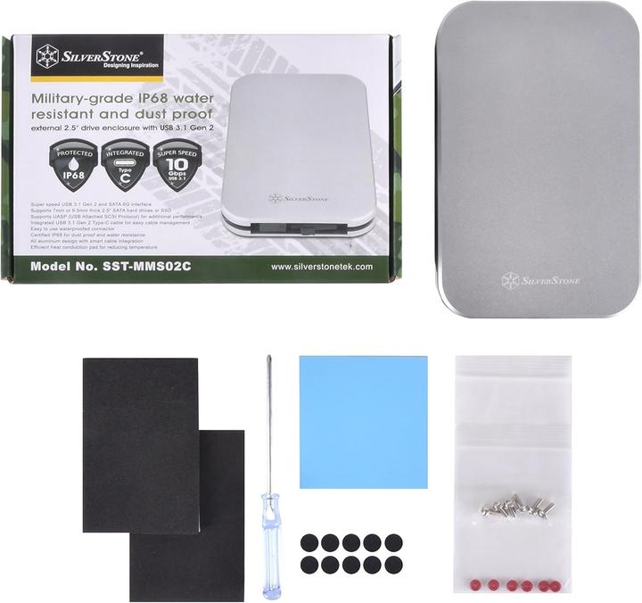 Produktbild Silverstone Mammoth Series MMS02 - Speichergehäuse - 2.5" (6.4 cm) (2.5")