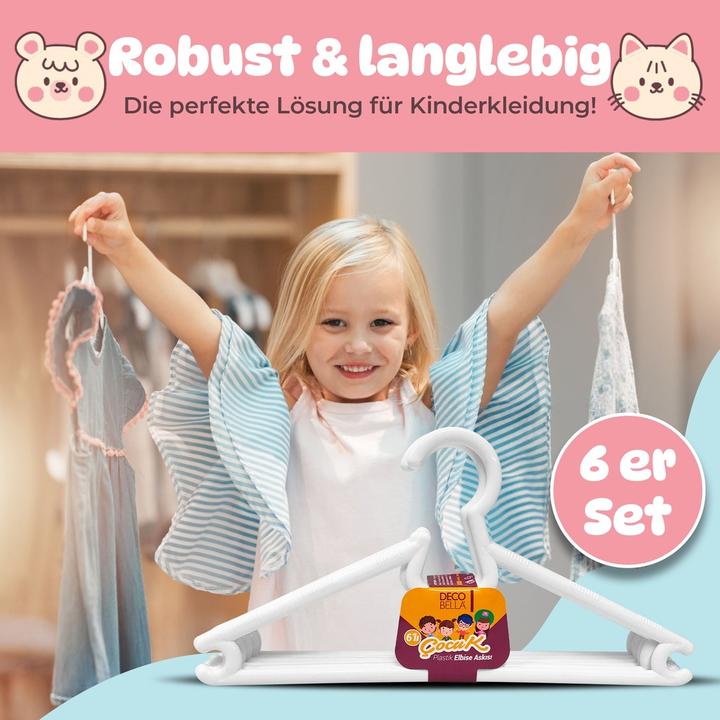 Productafbeelding DecoBella Kleiderbügel für Baby & Kinder (6 x)