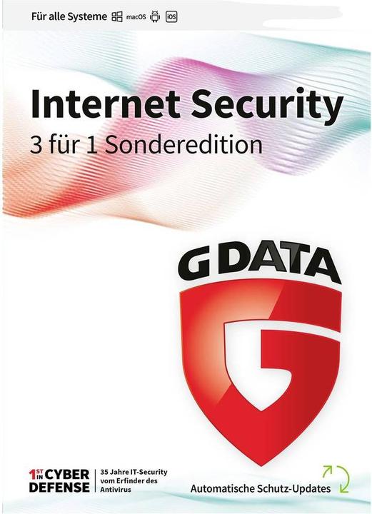 Produktbild G Data InternetSecurity 3 für 1 Box (3 User, 12 Monate)