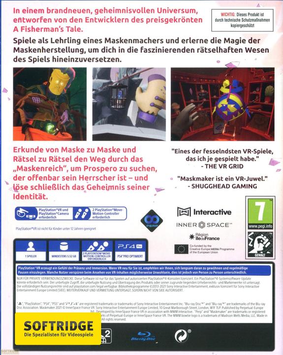 Produktbild Perp Games Mask Maker (PS4, DE)