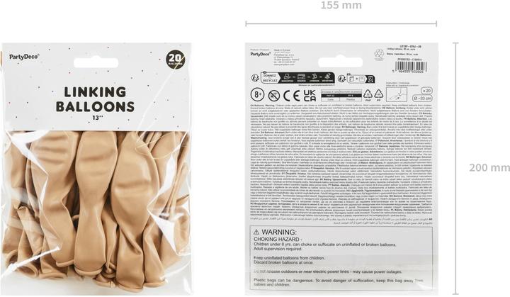 Image du produit Partydeco Ballons à chaîne Linking Ballon décoratif Nude 33cm, 20 pièces (20 x)