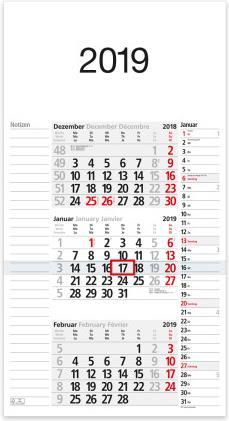 Image du produit Bühner KOMBIPLAN - calendrier 3 mois (Spécial)