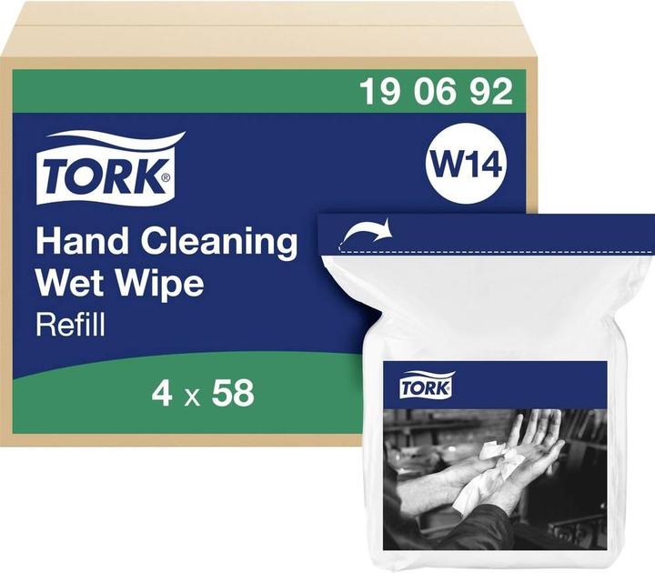 Actual product image Tork Hand cleaning wipes Moist refill, 1 ply (4x)