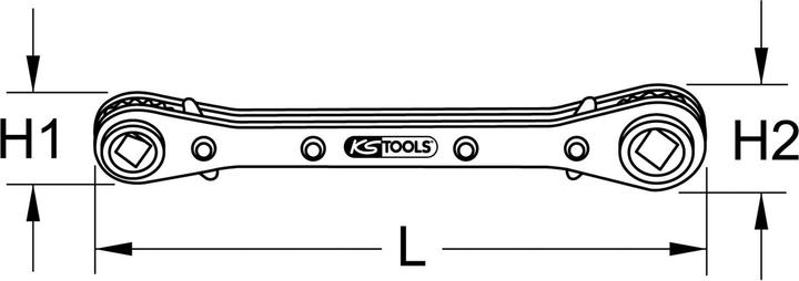 Productafbeelding KS Tools 4in1 koeling/airconditioning ratelsleutel.r/l (1/4", 3/16", 3/8", 5/16")