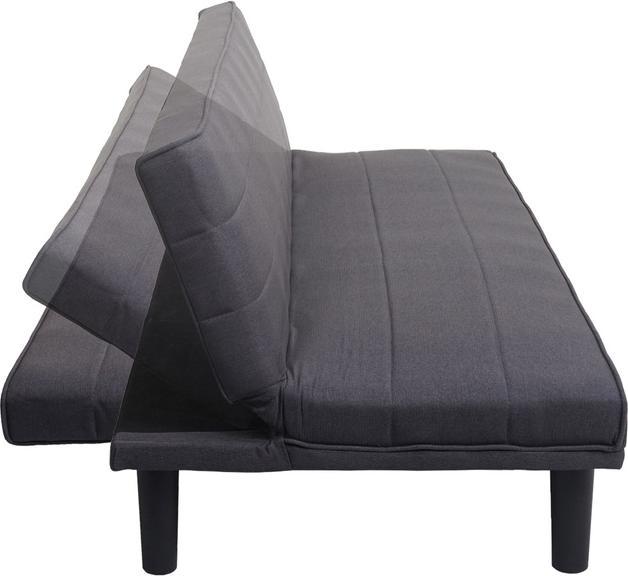 Produktbild Swisshandel24 Schlafsofa, Couch Klappsofa Gästebett Bettsofa, Schlaffunktion Stoff/Textil anthrazit-grau (Bettsofa)
