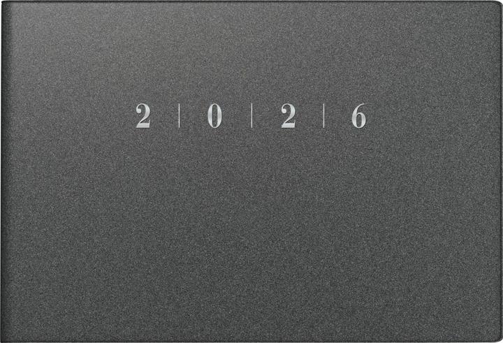 Actual product image Rido Taschenkalender Kunststoff quer grau (A6)