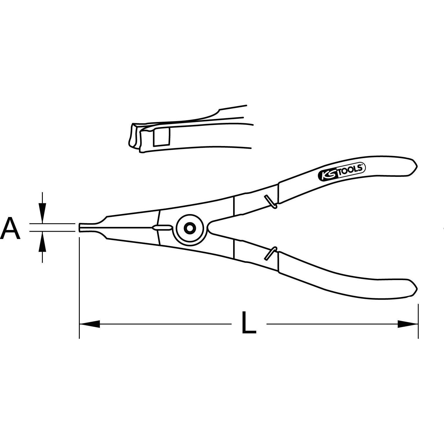 Thumbnail - KS Tools, Zange, 115.1049 (240 mm)