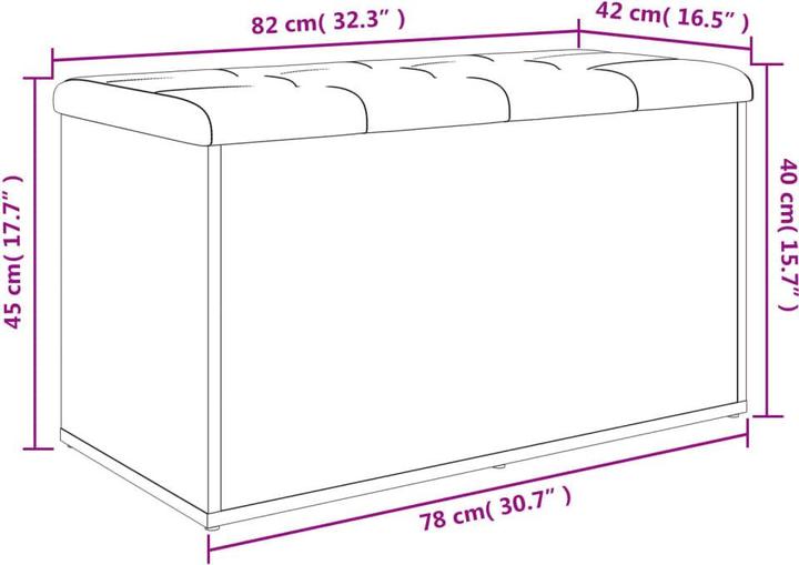Image du produit vidaXL Sitzbank mit Stauraum (82 cm)