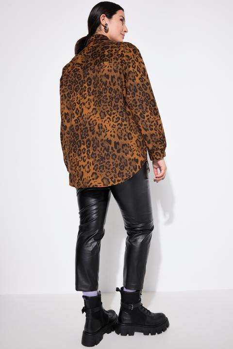Immagine prodotto Studio Untold Camicia in velluto a coste dal taglio oversize con stampa leopardata (46, 48)