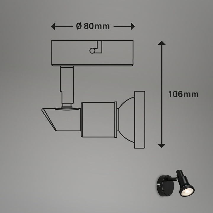 Produktbild Briloner LED Spot, schwarz, 1xLED/GU10/4,8W (400 lm, GU10)