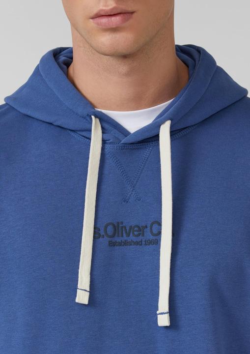 Produktbild s.Oliver Sweatshirt Kapuzenpullover aus Baumwollmix mit Label-Print (L)