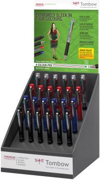 Image du produit Tombow Stylo à bille rétractable 4 couleurs (Multicolore)