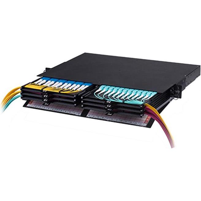BlueOptics MPO/MTP Chassis 1HE - (Für 6 Kassetten), Transceiver, Schwarz