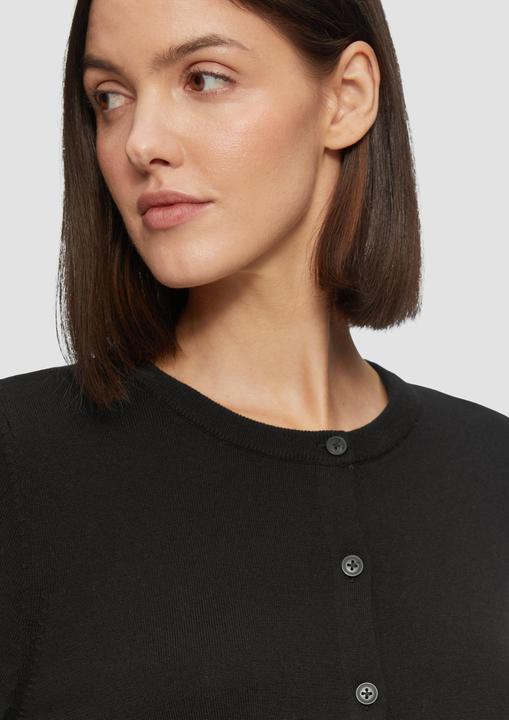 Produktbild S.Oliver Strickjacke Rundhals-Strickjacke mit Knopfleiste (44)