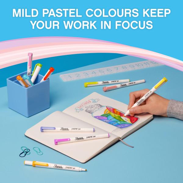 Produktbild Sharpie Textmarker S-Note DUO Keil- und Rundspitze 16er Blister (Light Gray, Autumn Sunset, Raspberry, Honey, Daffodil (Narzisse), Cinnamon, blue dusk, Kiwi, Lavender, Mango, Limeade, Periwinkle, Sea Green, Guava, hadrangea blue (Hortensie), Carnation (Nelke), 3.50 mm, 16 x)