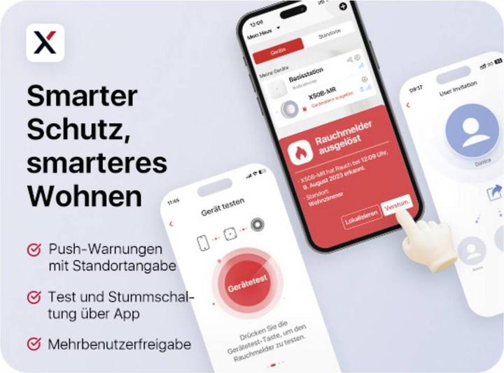 Actual product image X-Sense XS0B-MR31 3 1 RF-Rauchmelder-Set mit Gateway