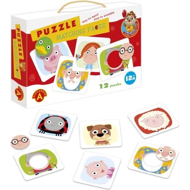 Alexander Baby Puslespil - Matchende ansigter (fra 12 mdr)