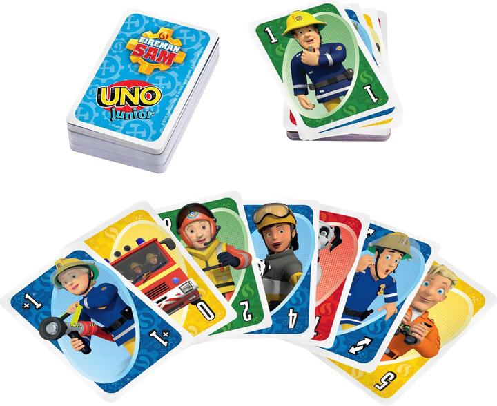 Produktbild UNO Junior Feuerwehrmann Sam (Englisch, Französisch, Deutsch, Italienisch)