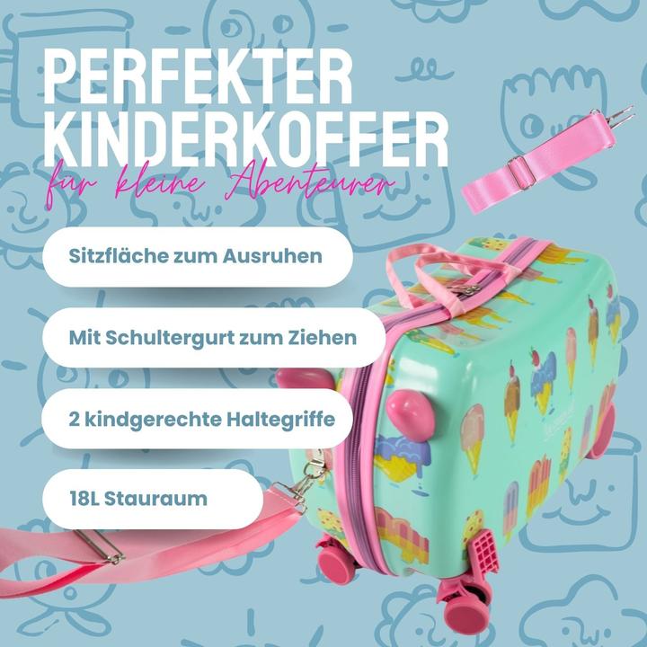 Immagine prodotto Hermex Kinderkoffer Hartschalenkoffer Reisegepäck Kindertrolley Koffer (18 l)