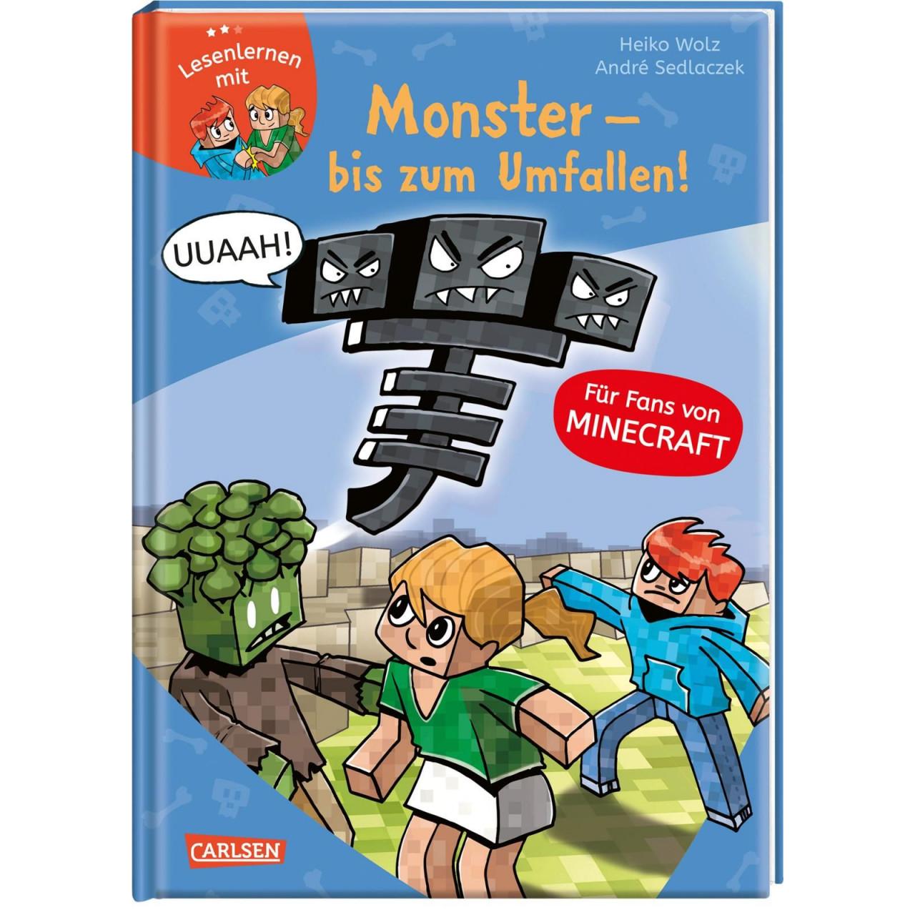 LESEMAUS zum Lesenlernen Stufe 2: Lesenlernen mit Spass - Minecraft Band 2: Monster bis zum, Kinderbücher von Heiko Wolz...