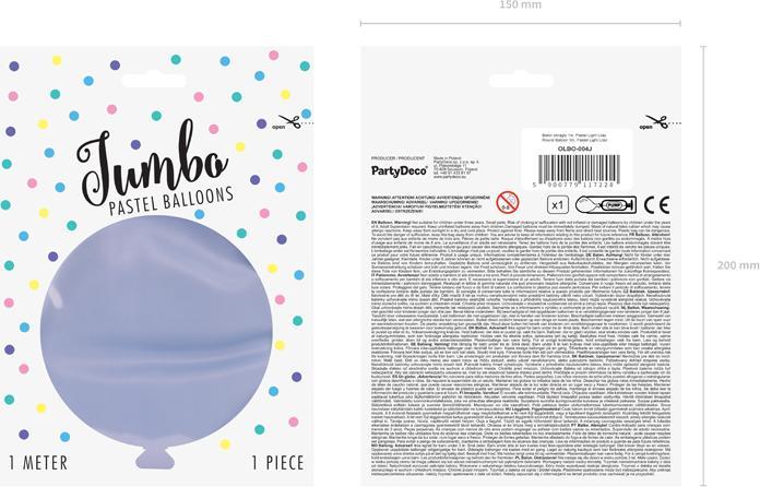 Produktbild Partydeco Ballon Jumbo Lilas Clair Pastel (1x)