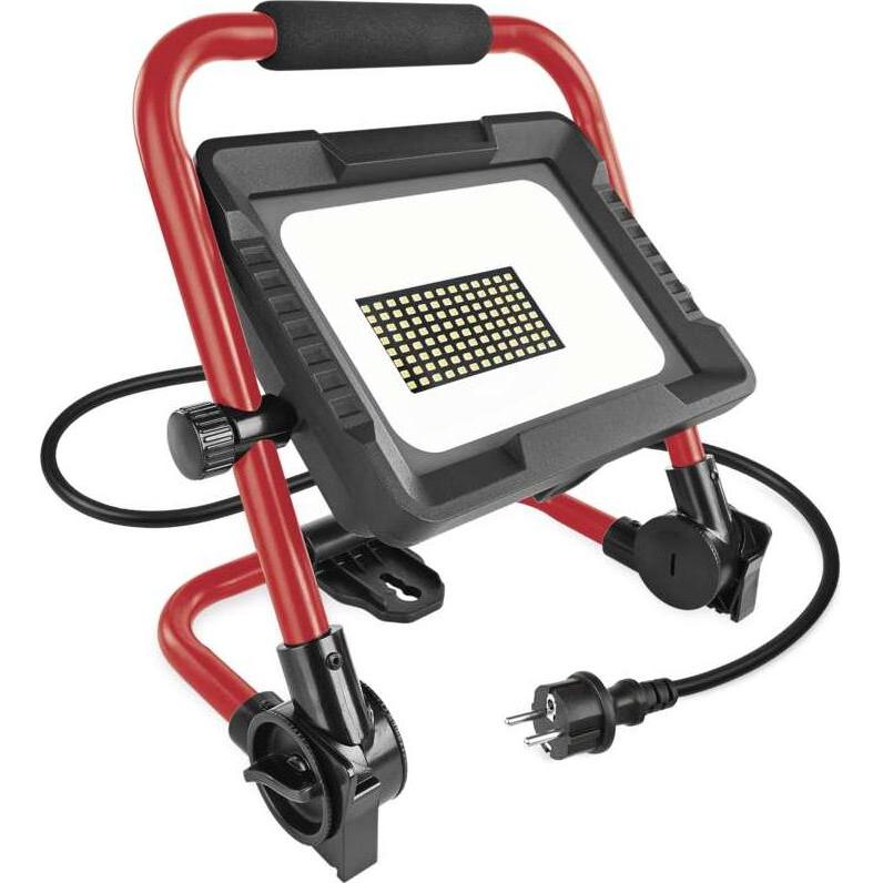 Emos, Applique + Plafoniera, LED reflektor ELION 50W, rot-schwarz, IP65, 8000 lm, neutralweiss (8000 lm)