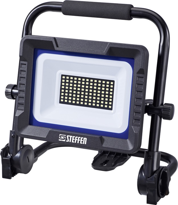 Steffen WORKLIGHT LED spotlight 50W with carrying handle and folding stand 5m (8000 lm)