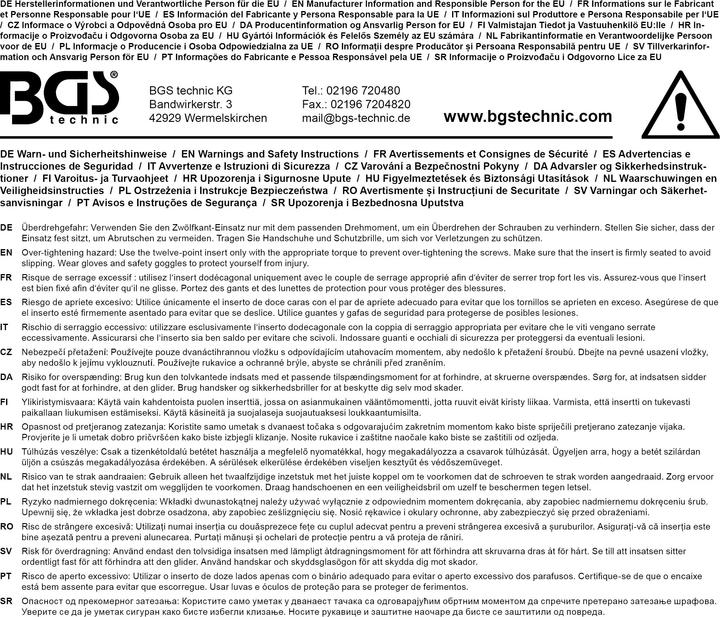 Image du produit BGS Douille pour clé, douze pans 12,5 mm (1/2") 30 mm (30 mm)
