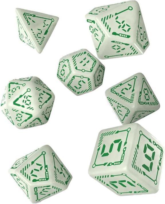 Actual product image Q Workshop SDGT3N - "Digital" Glowing Dice Set