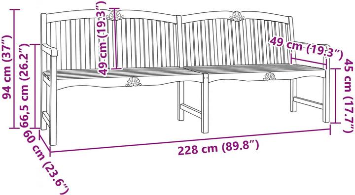 Produktbild vidaXL Gartenbank