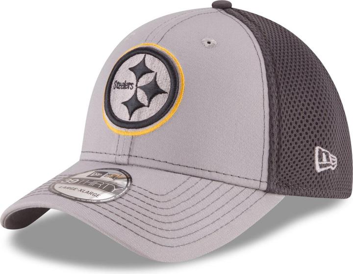 Actual product image New Era 39Thirty Stretch Mesh Cap - Pittsburgh Steelers - M/ (M/L)