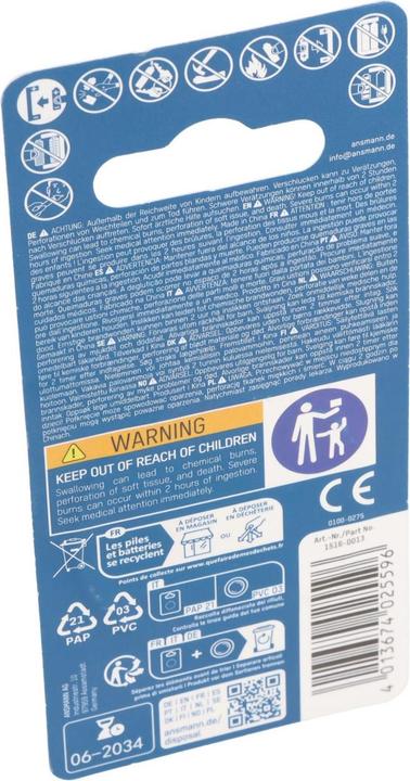 Actual product image AccuCell Batterie CR3032, IEC CR 3032 (1 pcs., CR3032, 500 mAh)