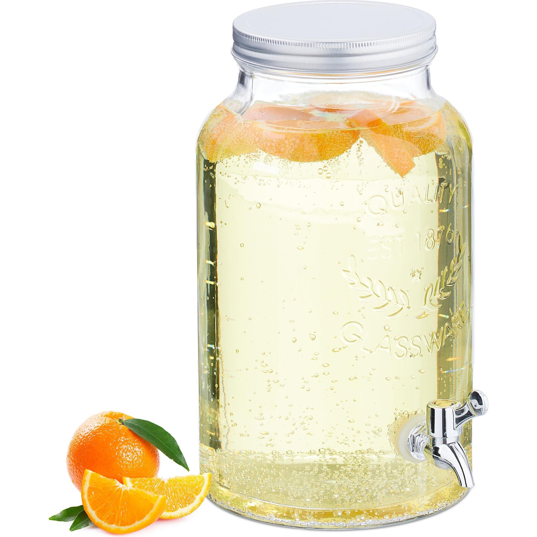 Relaxdays Getränkespender, Getränkespender, Transparent