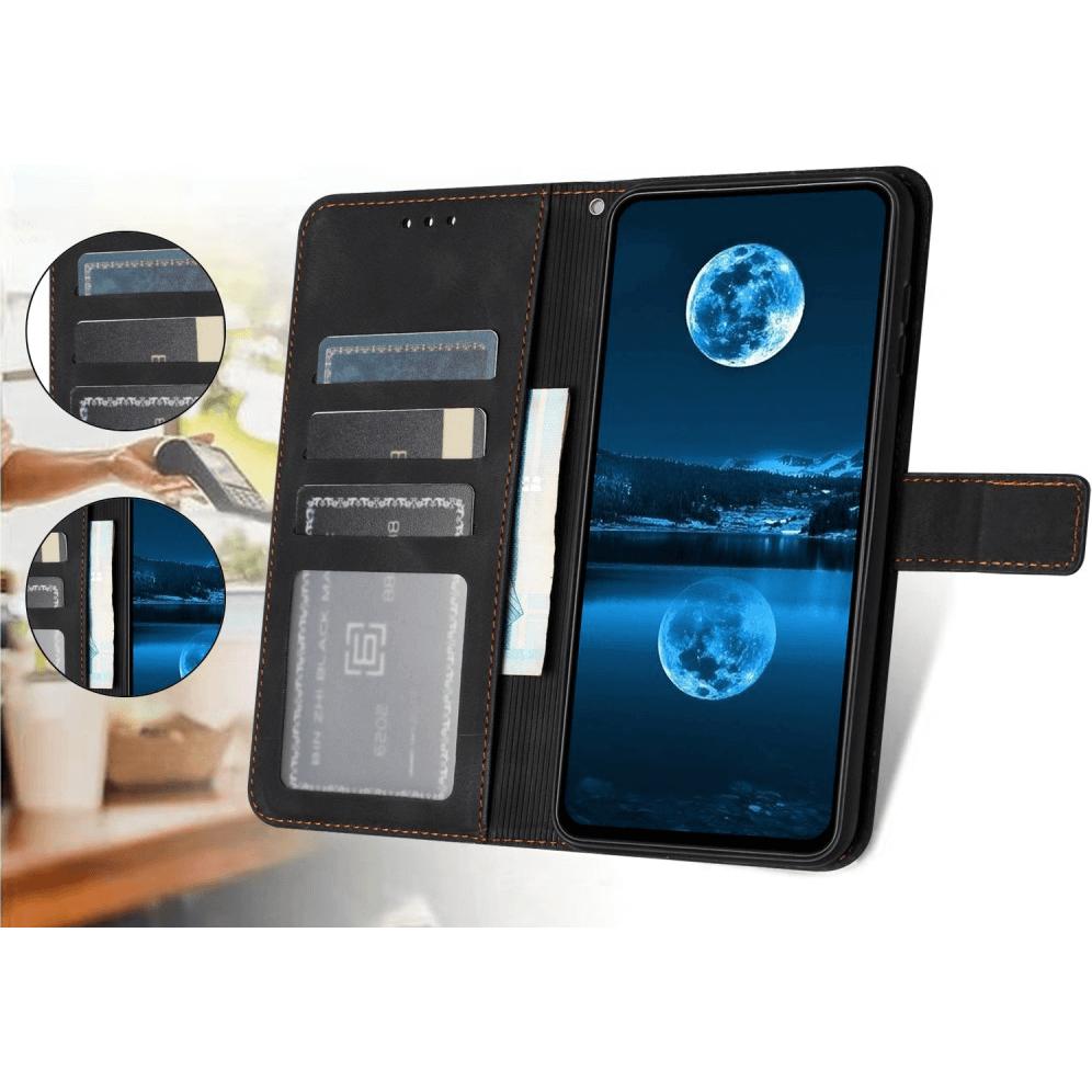 Thumbnail - Cover-Discount Galaxy S25 / S24 – Wildleder Look Etui im Vintage Design (Samsung Galaxy S25, Samsung Galaxy S24), Smartp...
