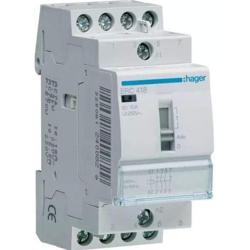 Hager Relè D'installazione 16A 2S+2Ö 230V Erc418, Relais