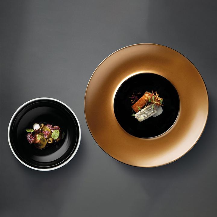 Actual product image BergHoff Dinner service Gem Line 2 pieces, Black/Gold (2 x, 28 cm)